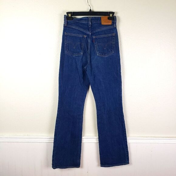 Levi Women's Ribcage Bootcut High-Rise Medium Denim Wash Jeans Size 26/Small - Picture 2 of 12